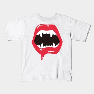 Bloody Bite: Vampire Fangs Dripping With Horror Kids T-Shirt